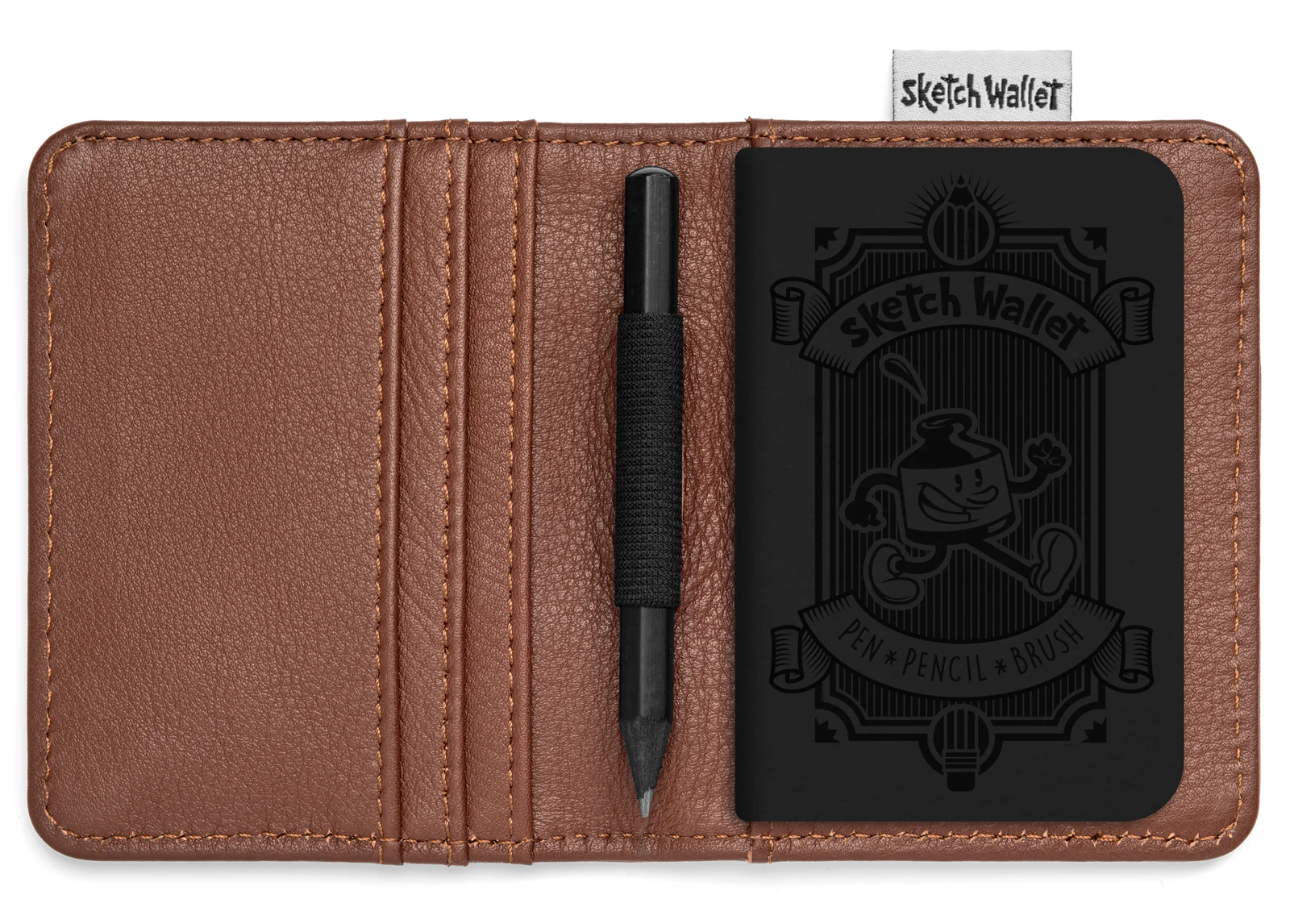 Small Leather Sketch Wallet - Image 4